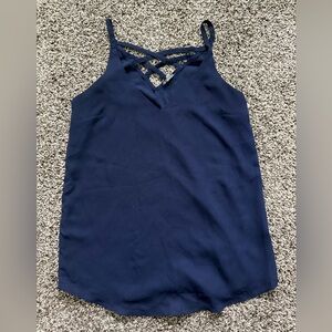 Kismet dressy tank - navy blue - size xs